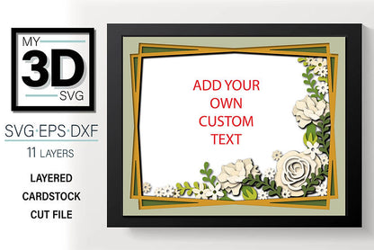 Shadow Box - Wedding Card- Customizable
