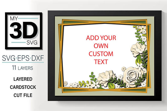Shadow Box - Wedding Card- Customizable
