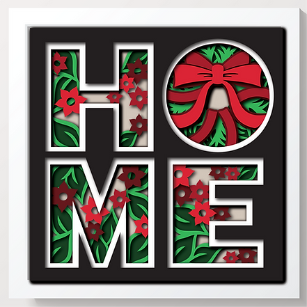 Shadow Box - Home Christmas