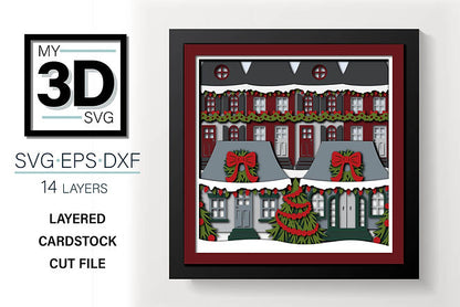 Shadow Box - Christmas Village