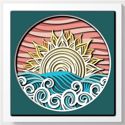 Shadow Box - Ocean Sunset