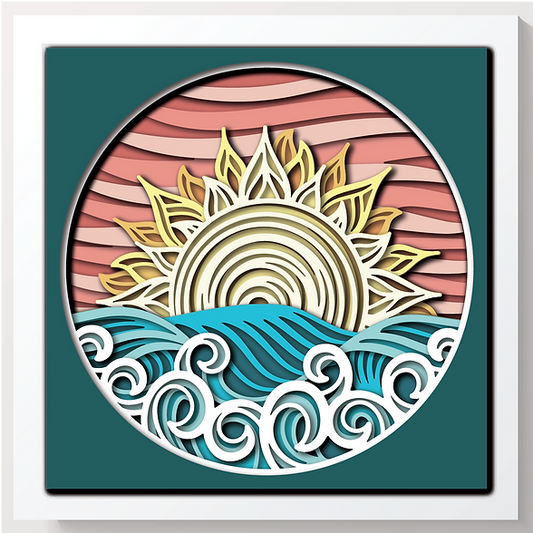 Shadow Box - Ocean Sunset