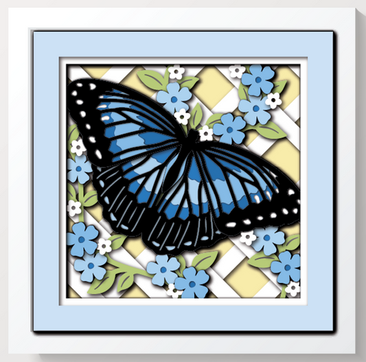 Shadow Box - Blue Morpho Mini