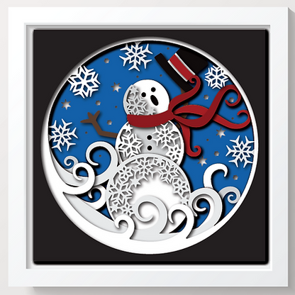 Shadow Box - Snowman