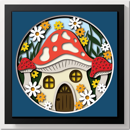Shadow Box - Mushroom House