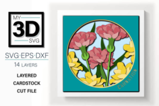 Shadow Box - Carnation