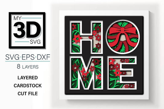 Shadow Box - Home Christmas