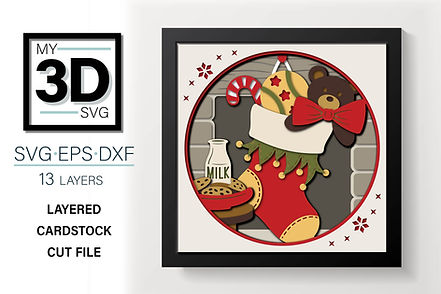 Shadow Box - Christmas Stocking