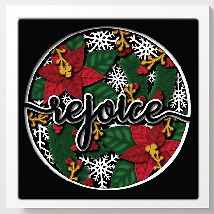 Shadow Box - Rejoice (Poinsettia)