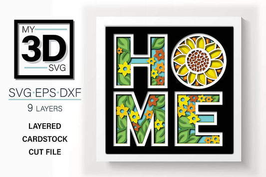 Shadow Box - Home Sunflower