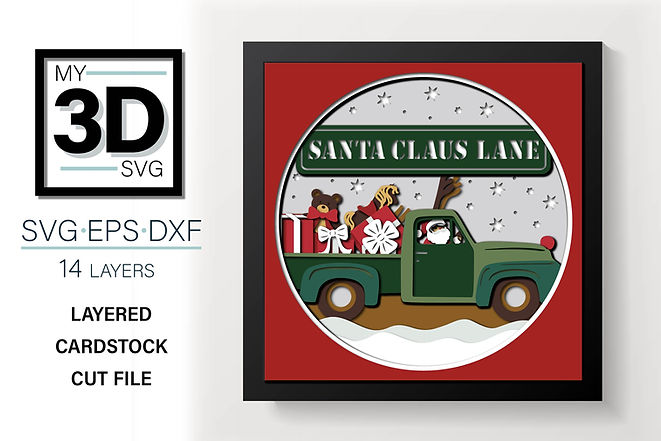 Shadow Box - Santa Claus Lane