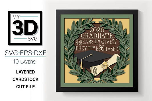 Shadow Box - Hat and Diploma