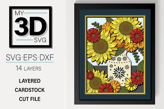 Shadow Box - Fall Bouquet
