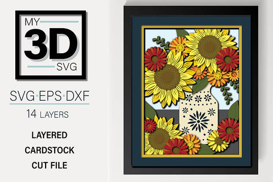 Shadow Box - Fall Bouquet