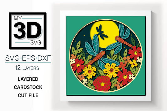 Shadow Box - Dragon Flies at Night