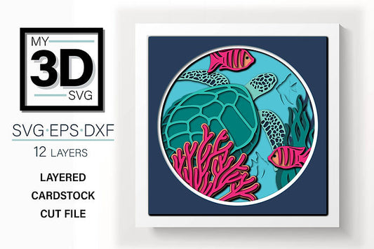 Shadow Box - Sea Turtle