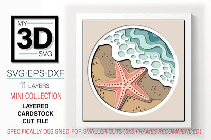 Shadow Box - Beach Treasure Mini Starfish