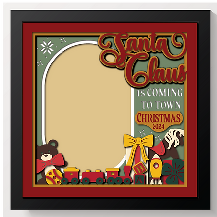 Shadow Box - Santa Picture Frame