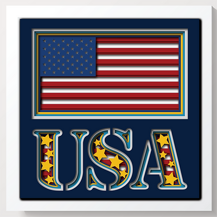 Shadow Box - USA (Flag)