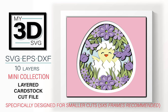 Shadow Box - Easter Egg Mini Chick