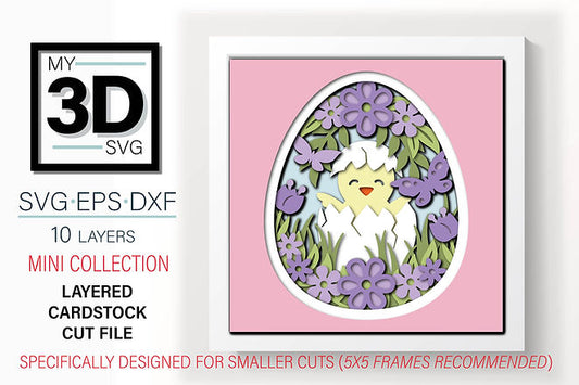 Shadow Box - Easter Egg Mini Chick