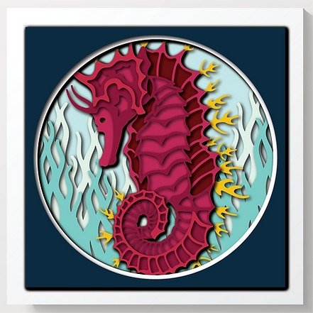 Shadow Box - Seahorse