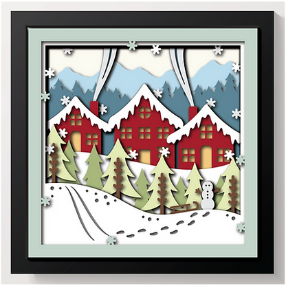 Shadow Box - Winter Village