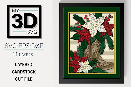 Shadow Box - Christmas Boot