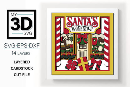 Shadow Box - Santa's Workshop