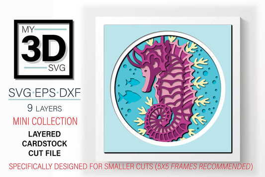Shadow Box - Seahorse Mini