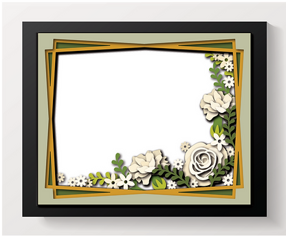Shadow Box - Wedding Card- Customizable