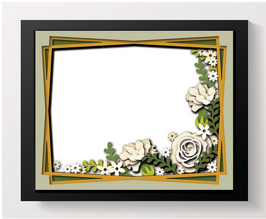 Shadow Box - Wedding Card- Customizable
