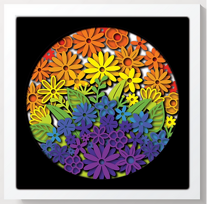 Shadow Box - Flower Rainbow