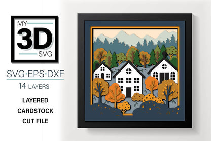 Shadow Box - Fall Village
