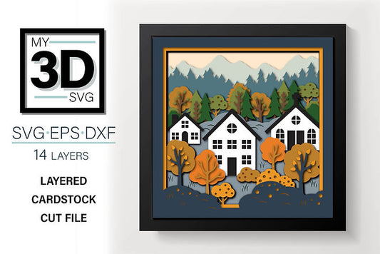 Shadow Box - Fall Village