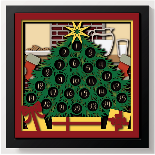 Shadow Box - Christmas Tree Advent