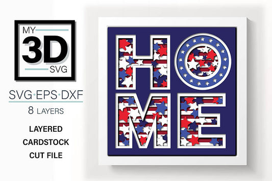 Shadow Box - Home 4th Of July
