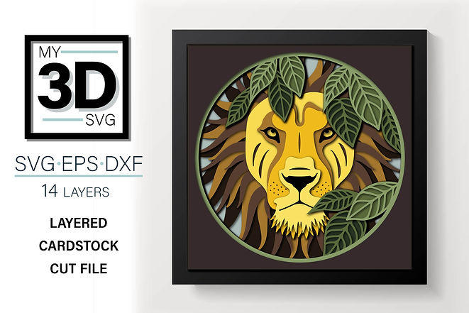 Shadow Box - Lion