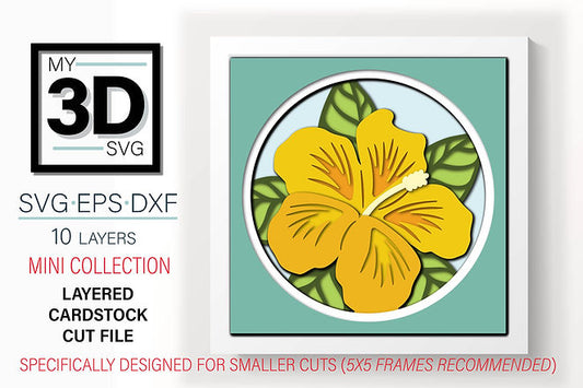 Shadow Box - Hibiscus Mini