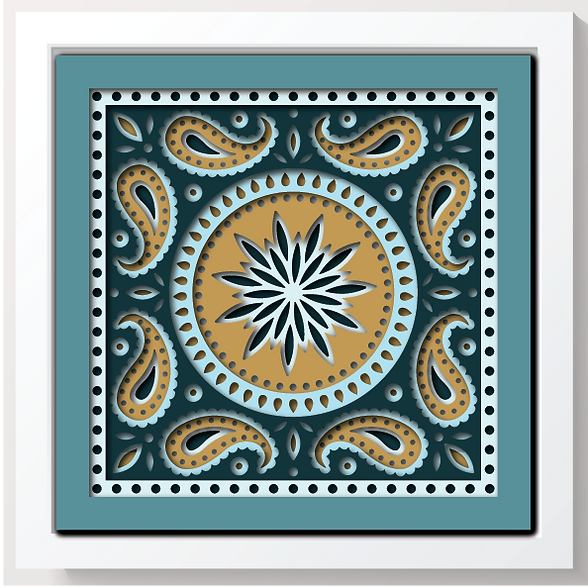 Shadow Box - Bandana Mandala 1 mini