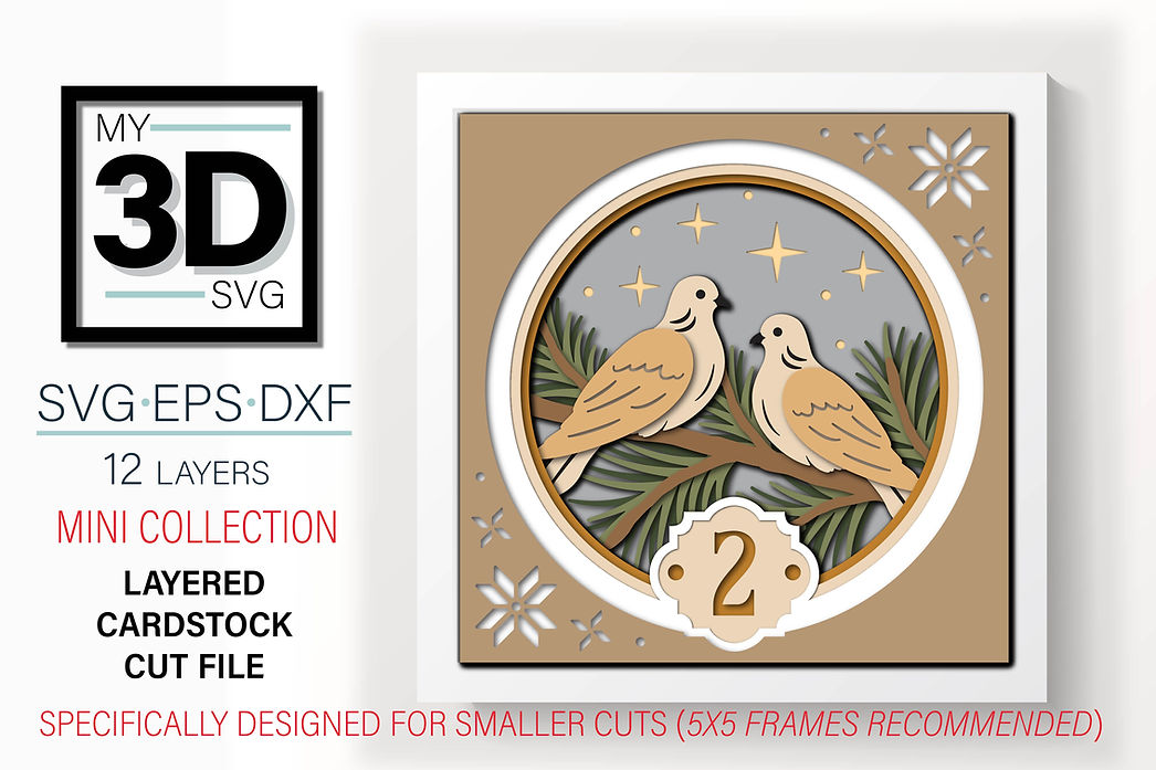 Shadow Box - 2 Turtle Doves