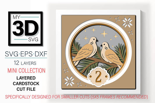 Shadow Box - 2 Turtle Doves