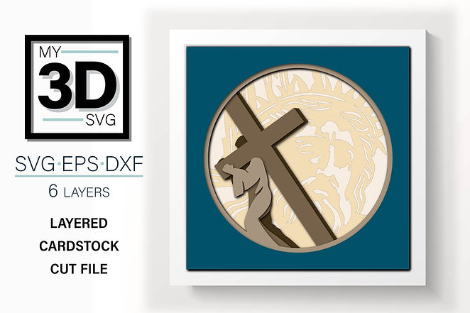 Shadow Box - Jesus Carrying Cross