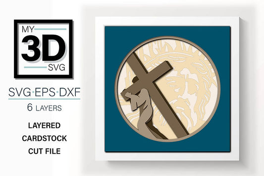 Shadow Box - Jesus Carrying Cross