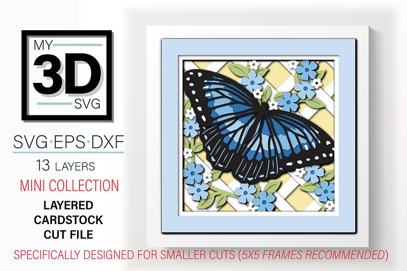 Shadow Box - Blue Morpho Mini