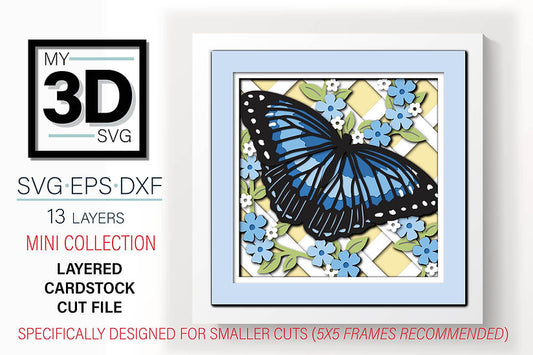 Shadow Box - Blue Morpho Mini