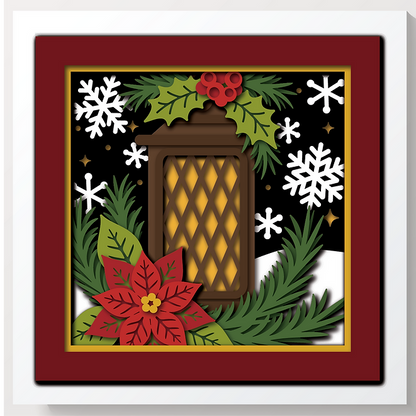 Shadow Box - Christmas Lantern mini