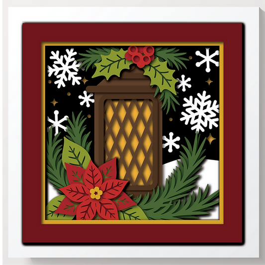 Shadow Box - Christmas Lantern mini