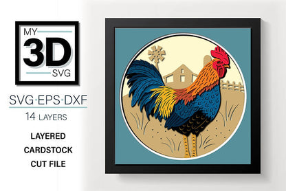 Shadow Box - Rooster