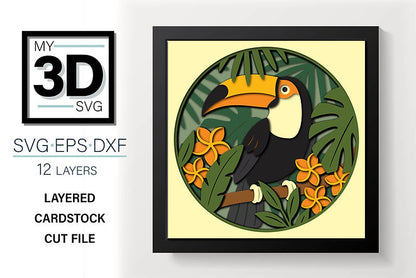Shadow Box - Toucan
